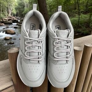 Propet Sneakers Lifewalker Sports Leather‎ Light Gray Sz 7 X(2E)